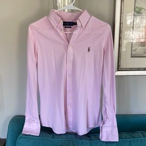 Ralph Lauren Pink Knit Oxford Shirt, size Medium
